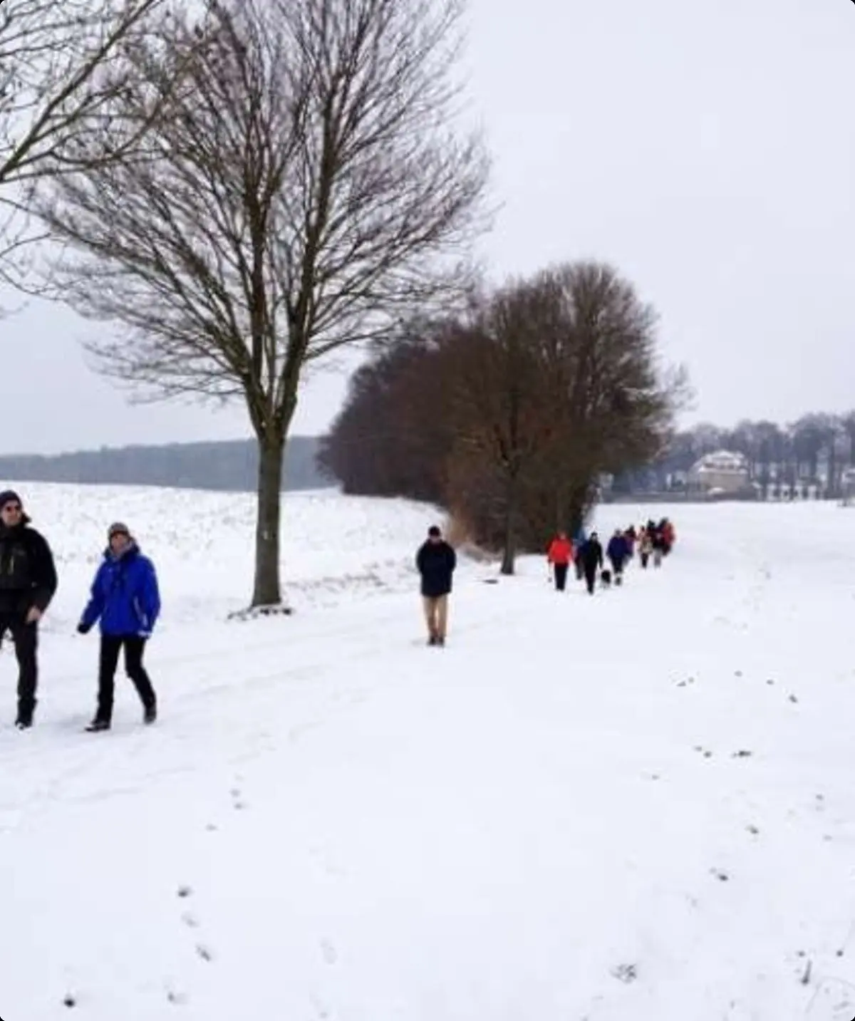Wanderung im Schnee durch die Gruppe Berg rauf und Berg runter | © DAV Münster