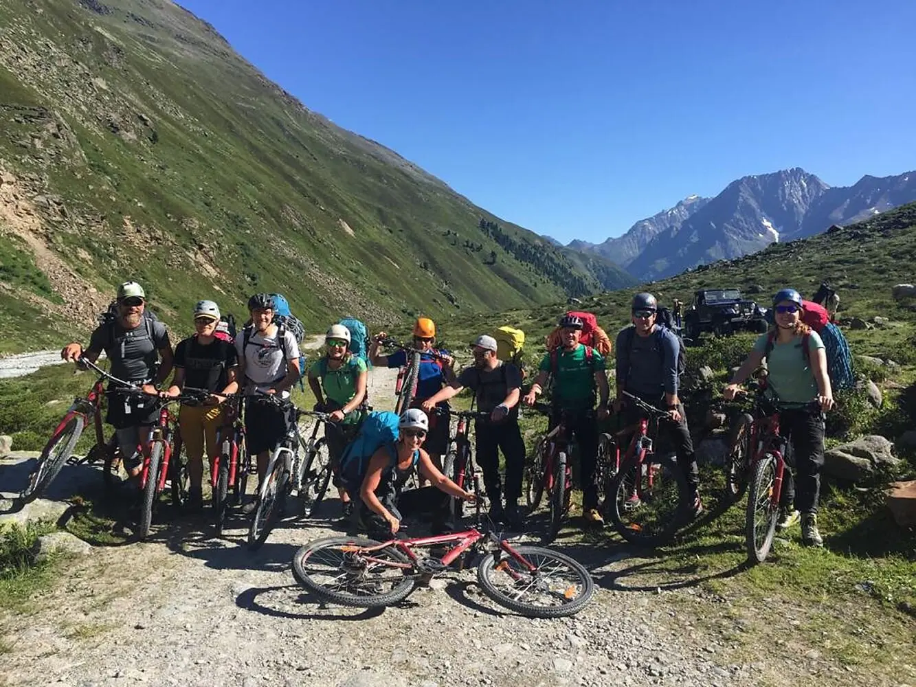 Die Gruppe bei einem Radausflug | © DAV Münster