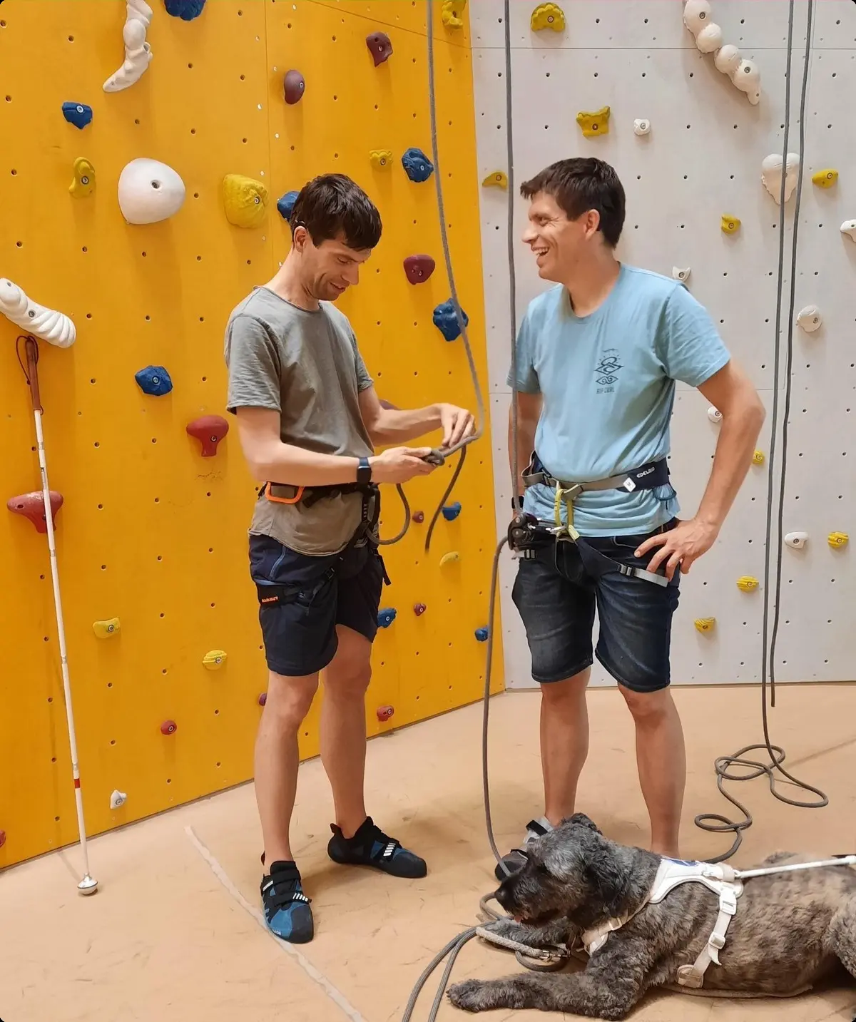 Klettergruppe für Menschen mit Hör- bzw. Sehbeeinträchtigung | © DAV Münster