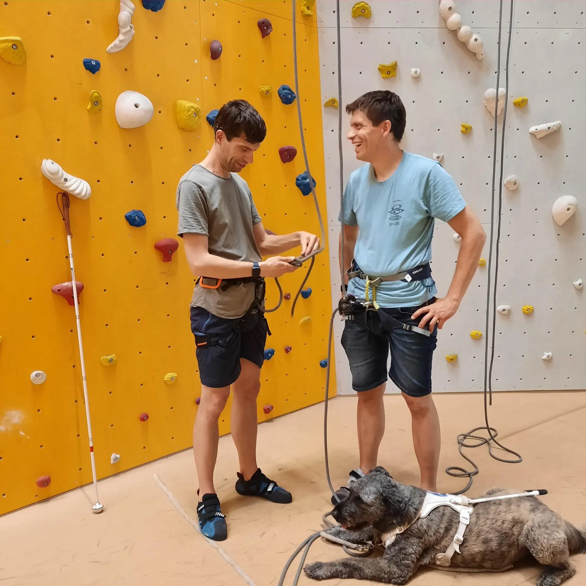 Klettergruppe für Menschen mit Hör- bzw. Sehbeeinträchtigung | © DAV Münster