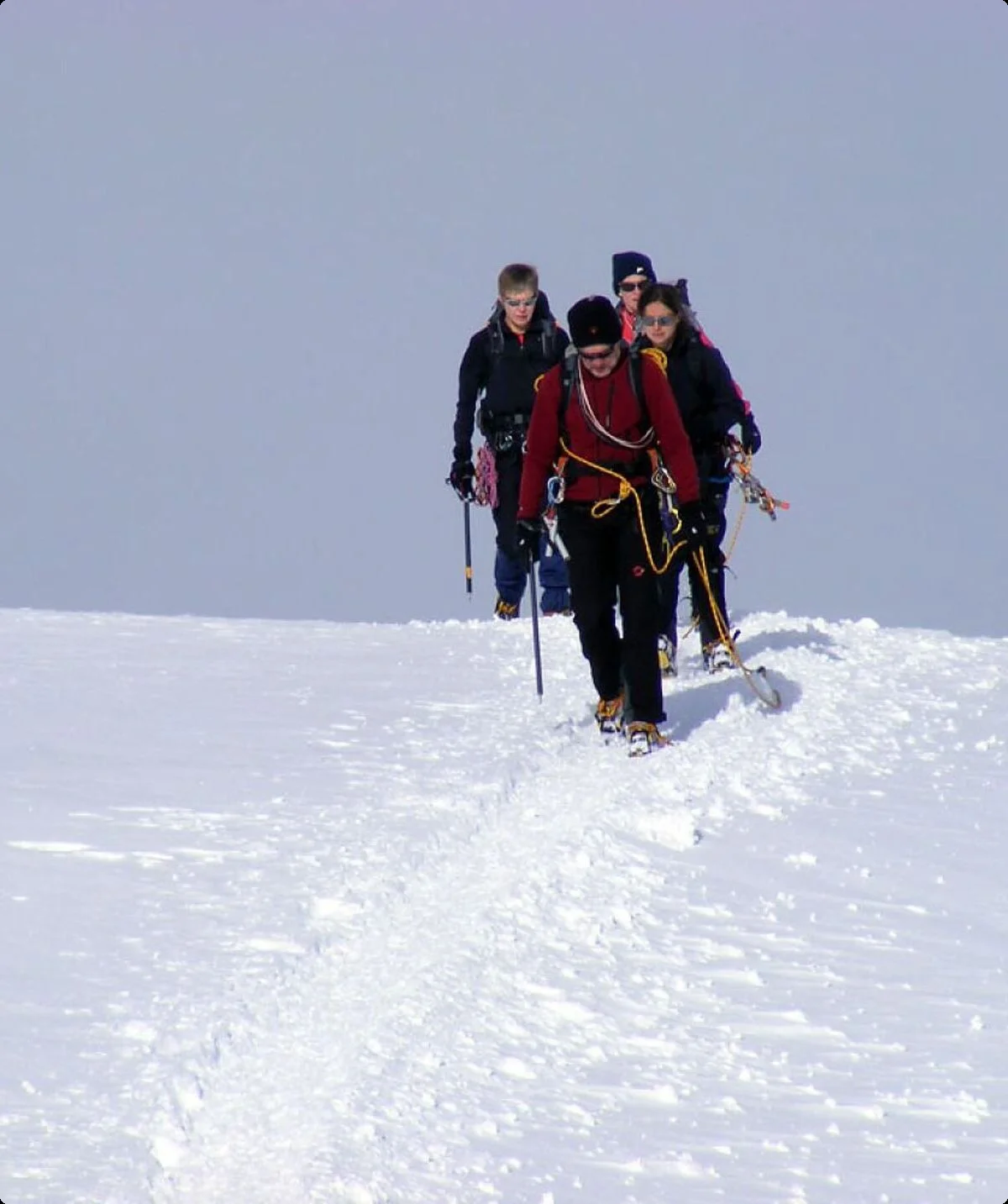 Klettertreff Kletterbar bei einer Schneewanderung | © DAV Münster