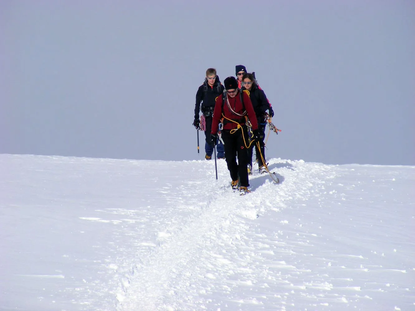 Klettertreff Kletterbar bei einer Schneewanderung | © DAV Münster