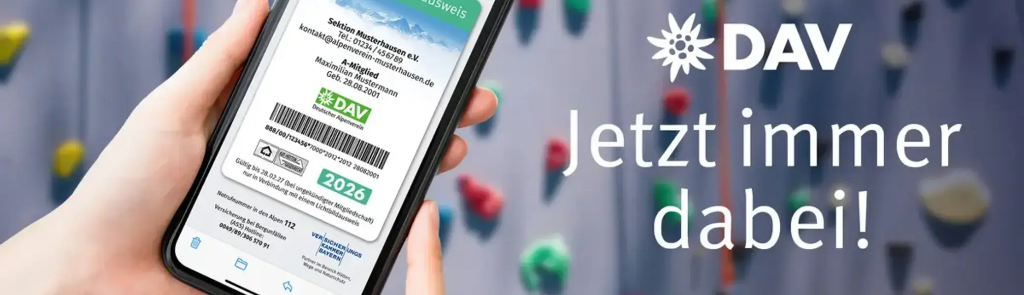 Digitaler Mitgliedsausweis | © DAV Münster