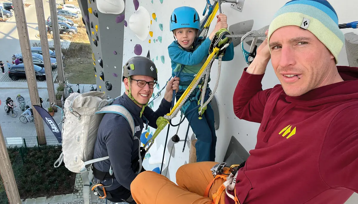 Nahaufnahme von drei Kletterern | © DAV Münster