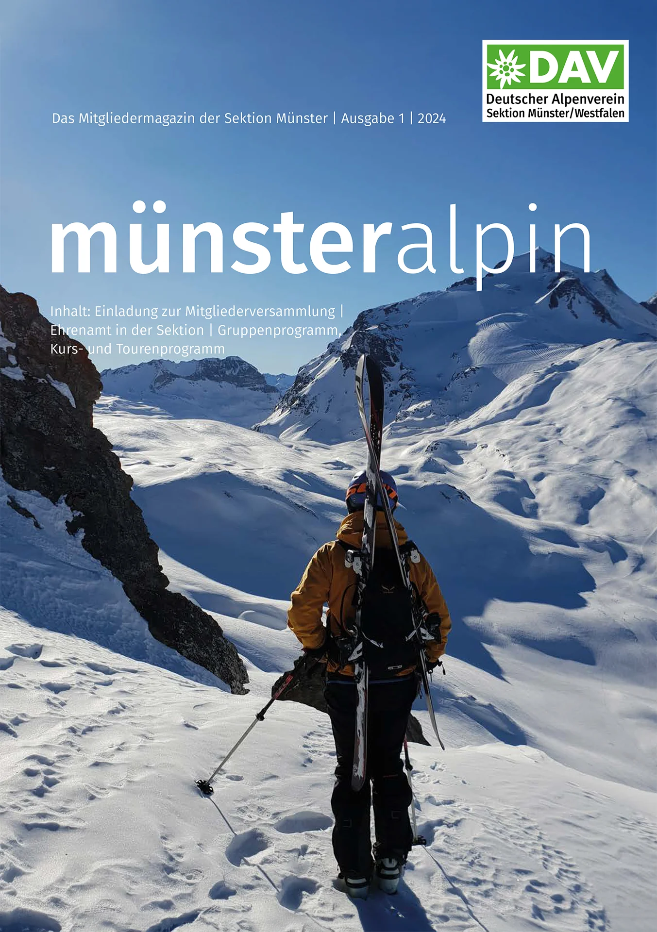 Cover der münsteralpin 2024, 1. Ausgabe | © DAV Münster
