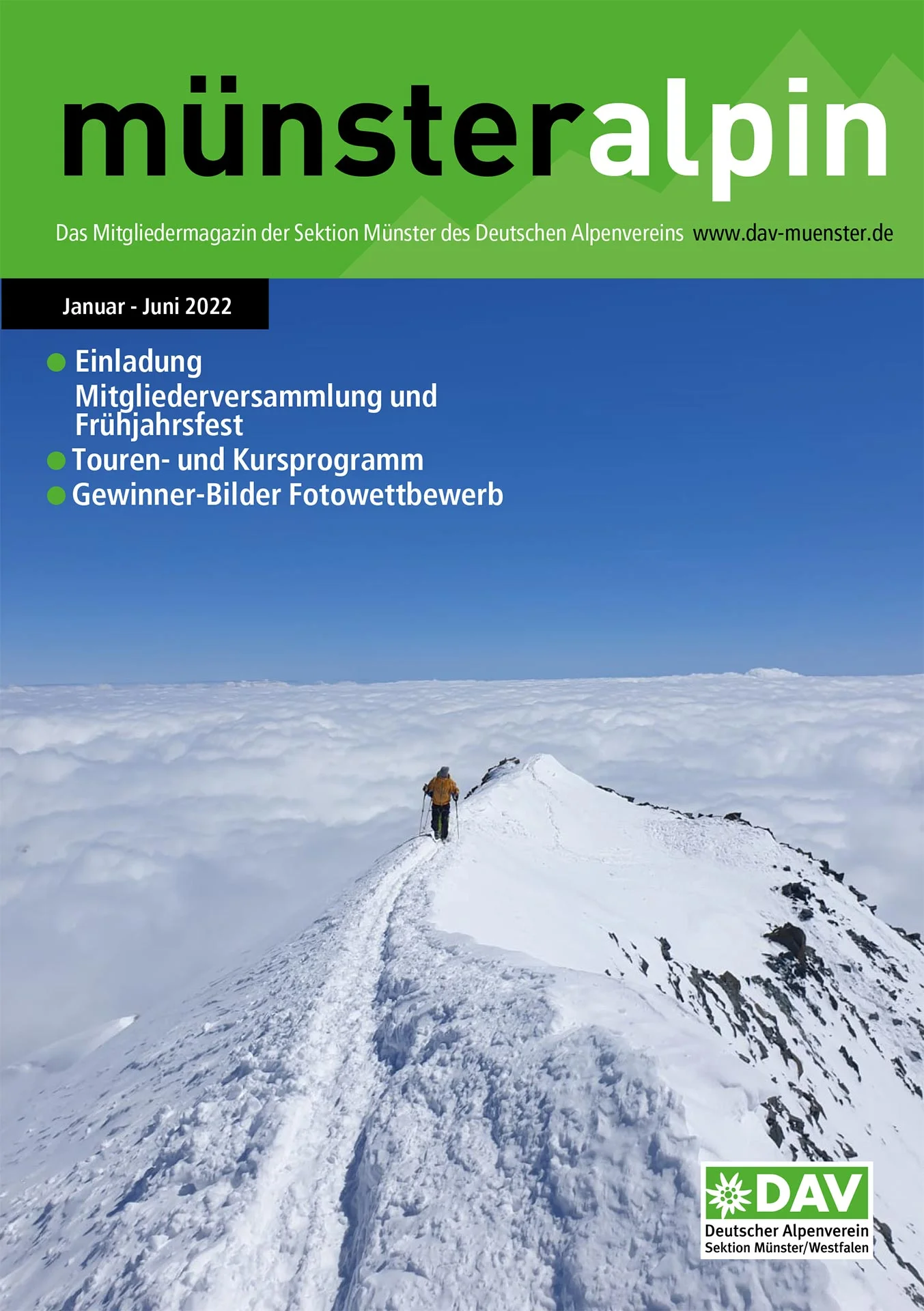 Cover der münsteralpin 2022, 1. Ausgabe | © DAV Münster