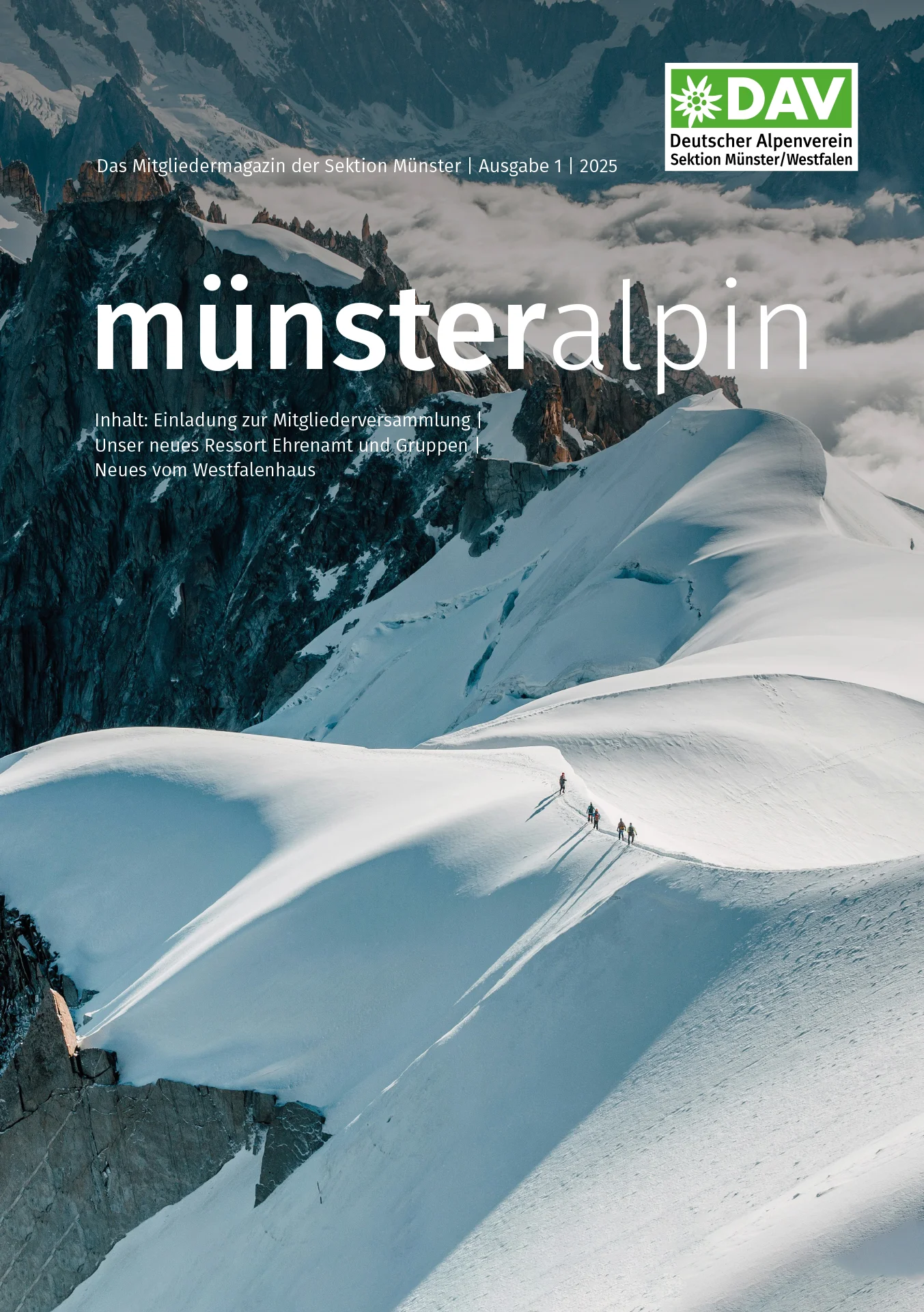 Cover der münsteralpin 2025, 1. Ausgabe | © DAV Münster