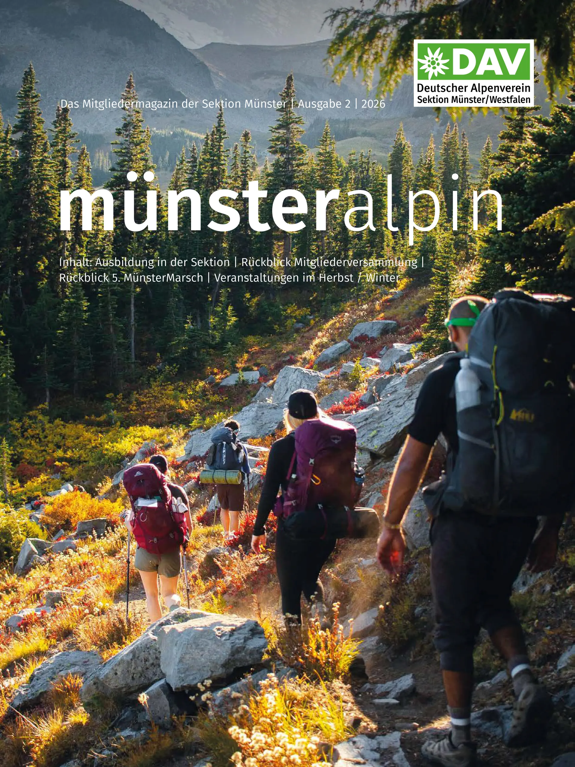 Cover der münsteralpin 2026, 2. Ausgabe | © DAV Münster