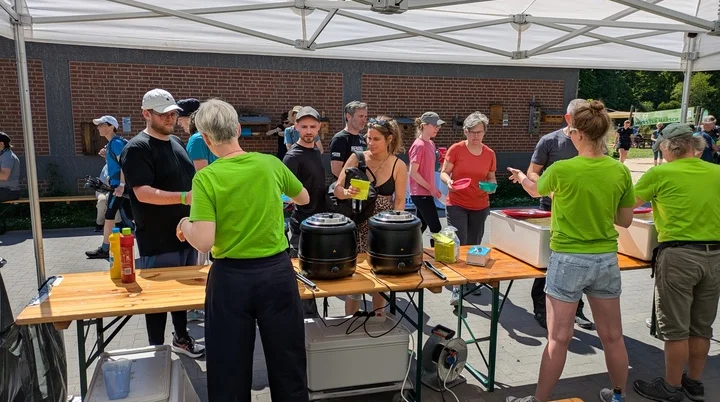 Essensausgabe VP2 in Hiltrup | © DAV Münster