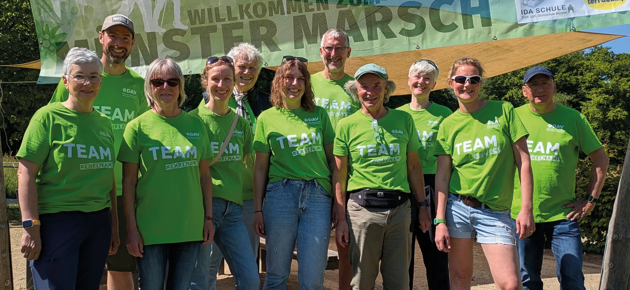 Foto von den Helfern am VP2 in Hiltrup | © DAV Münster