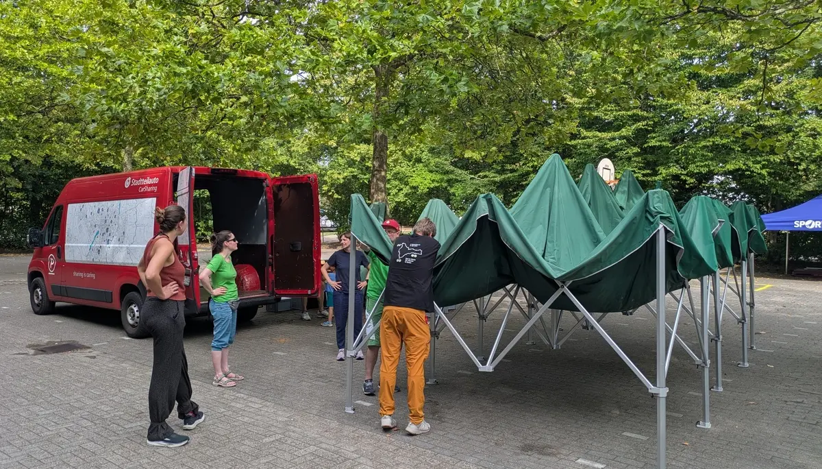 NRW Fest Aufbau | © DAV Münster