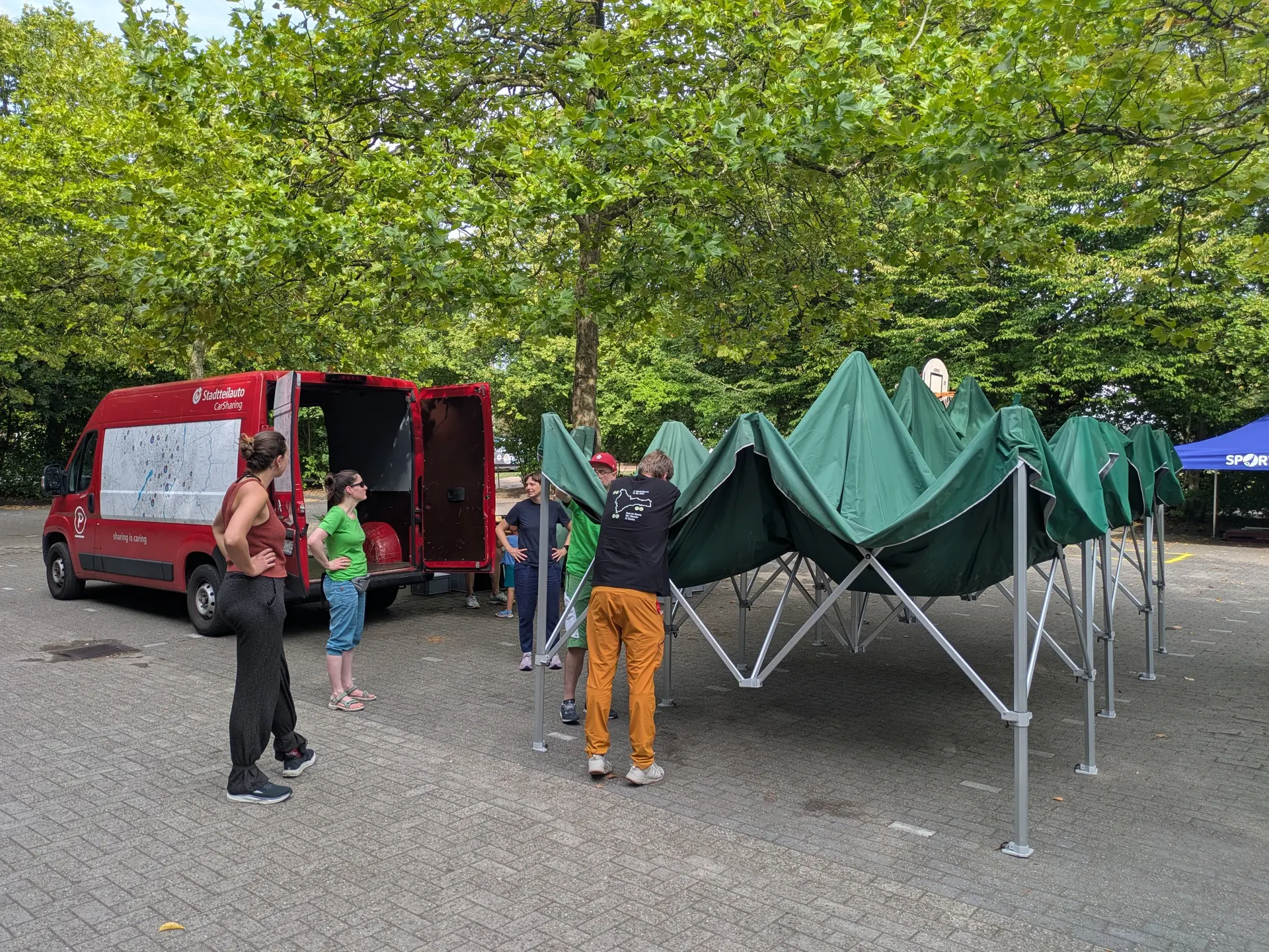NRW Fest Aufbau | © DAV Münster