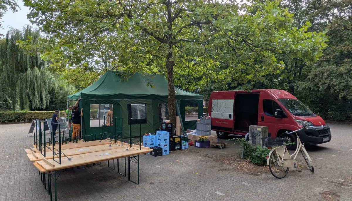 NRW Fest Aufbau | © DAV Münster