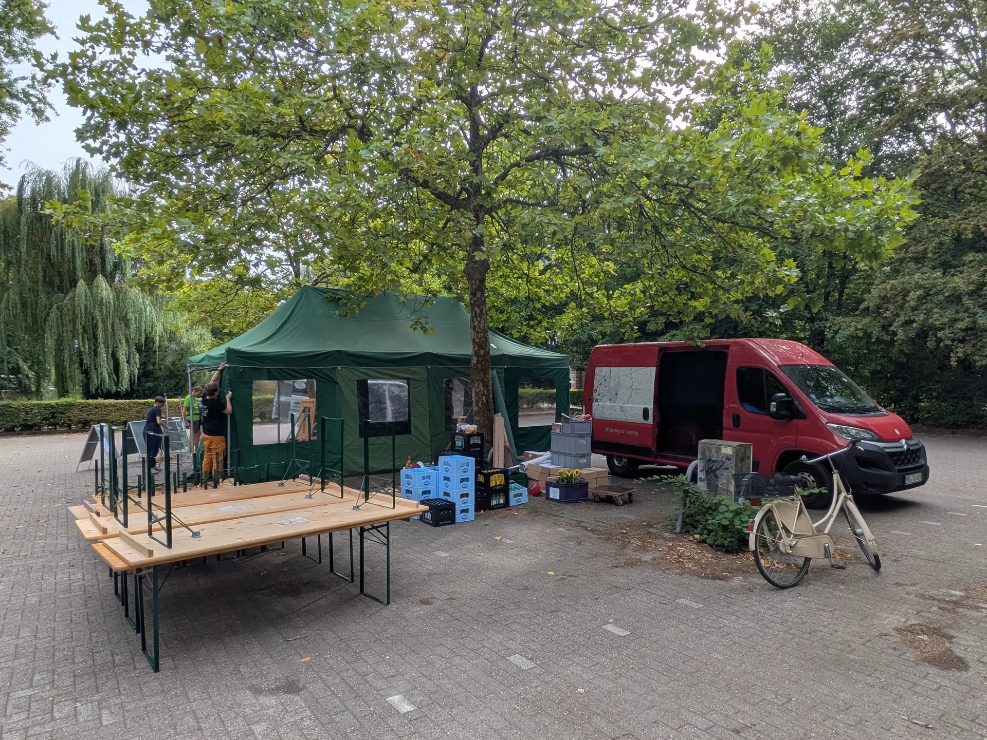NRW Fest Aufbau | © DAV Münster