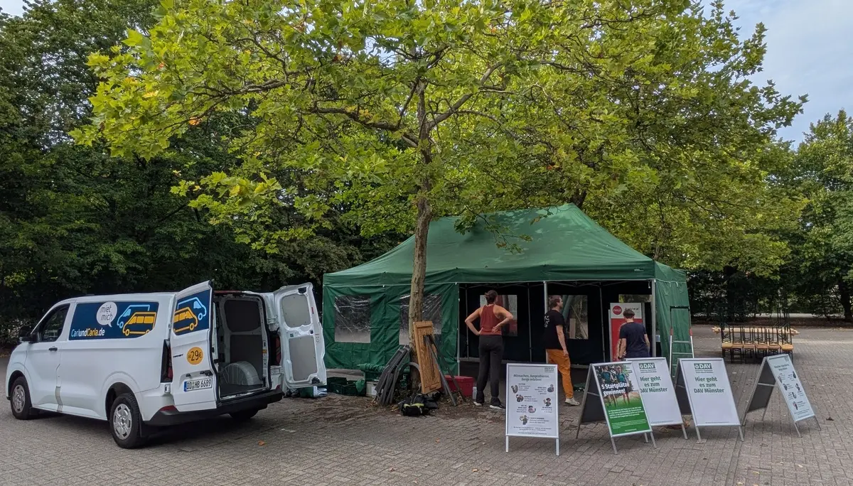 NRW Fest Aufbau | © DAV Münster