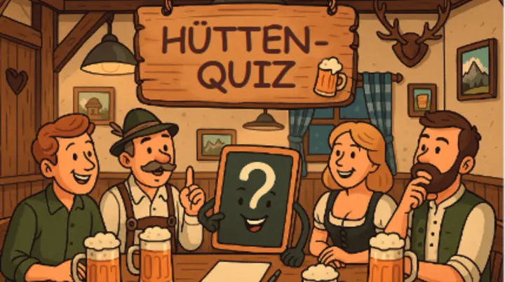 Bild um für die Hütten-Quiz Veranstaltung zu werben | © DAV Münster