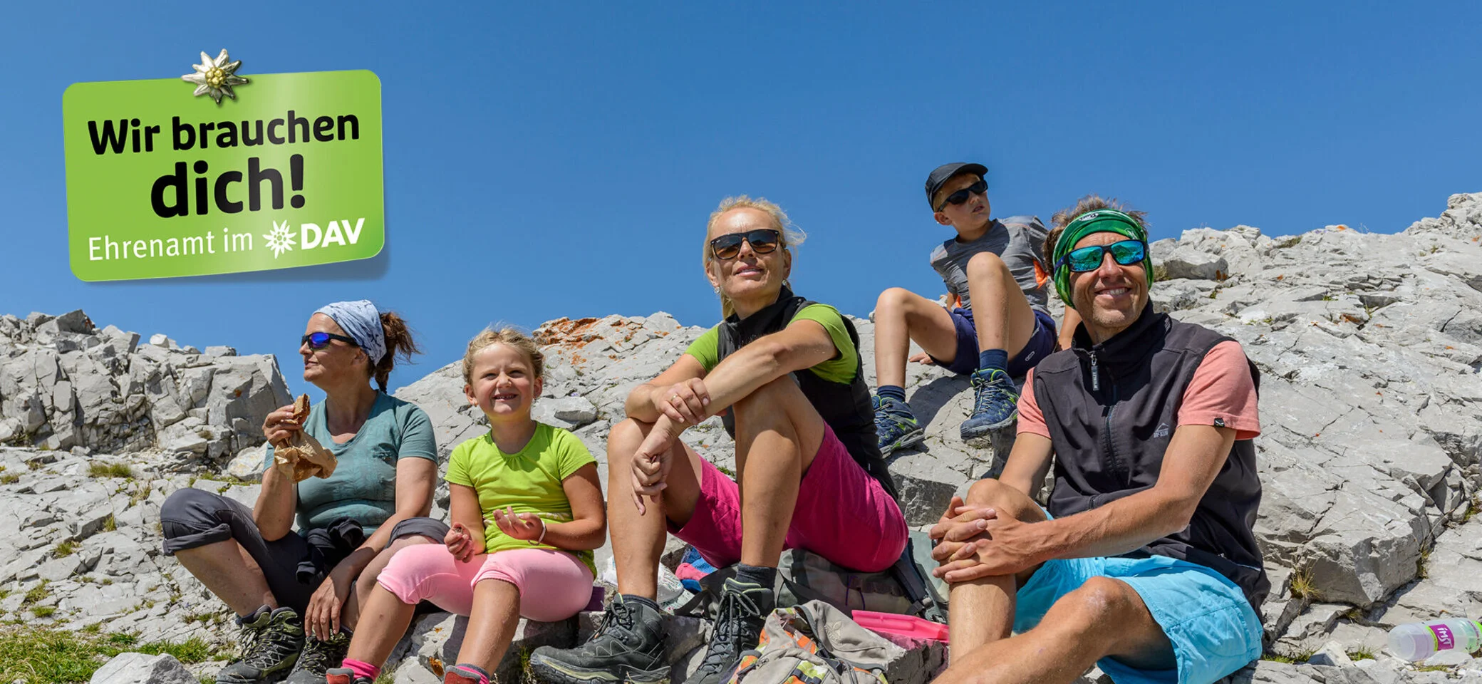 Kampagnenmotiv: Ehrenamtliche Unterstützung beim DAV - Imagefoto | © DAV / Norbert Freudenthaler